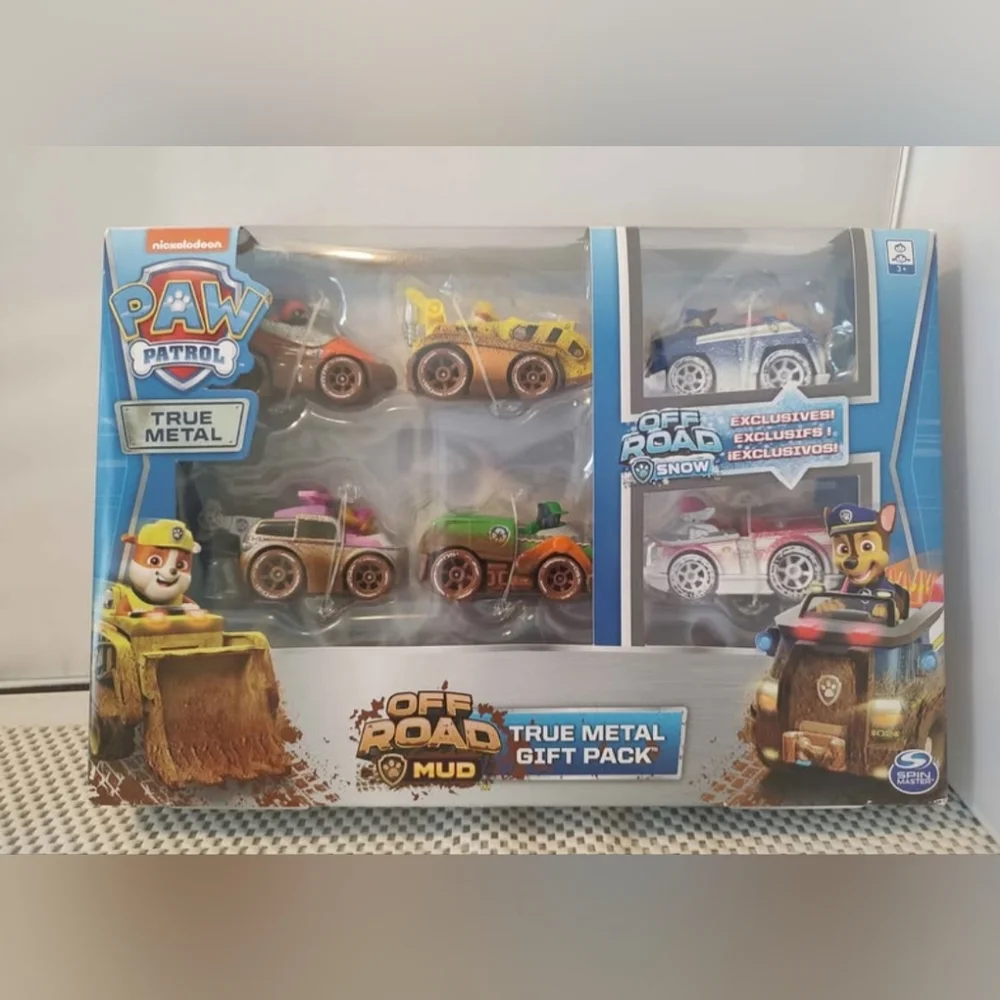 Paw Patrol Off Road Mud Gift Pack True Metal Nickelodeon 6 vehicles NWT Cars